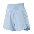 thumbnail image 5 of Charmgo Womens Shorts Clearance, Womens Running Quick Dry Shorts Workout Elastic Waist Athletic Yoga Pants Sports Pants Running Shorts for Women Shorts for Women Capri Pants for Women Light Blue, 5 of 6