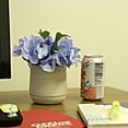 thumbnail image 3 of Admired by Nature  7 in. Faux Hydrangea Tabletop Floral Arrangement in Pot, Aqua, 3 of 6