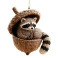 thumbnail image 2 of Woodland Animal Christmas Ornament, Acrylic Tree Hanging Decoration for Cabin Style Home Decor, 2 of 9
