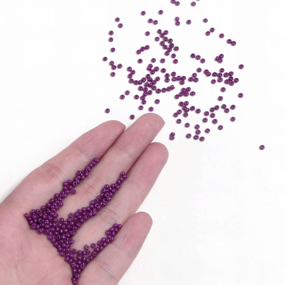 11/0 Grade A Round Glass Seed Beads Baking Paint Orchid 2.3x1.5mm Hole: 1mm 48500pcs/pound