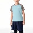 thumbnail image 6 of SAWOBUUN Boys Athletic Performance T-Shirt Kids Quick Dry Raglan Sleeve Crewneck Tee Breathable Color Block Active Top for Sports Running, 6 of 6