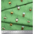 thumbnail image 3 of Soimoi Poly Georgette Fabric Stripe & Drinks Summer Designs Print Fabric by the Yard 42 Inch Wide, 3 of 3