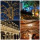 thumbnail image 5 of Ounissouiy 3 uds. De luces solares para jardín, luces LED de cadena, 10M, 100 LED, resistente al agua, cadena de luz solar para exteriores con 8 modos para Kits de decoración para fiestas Ounissouiy HA035584-00, 5 of 6
