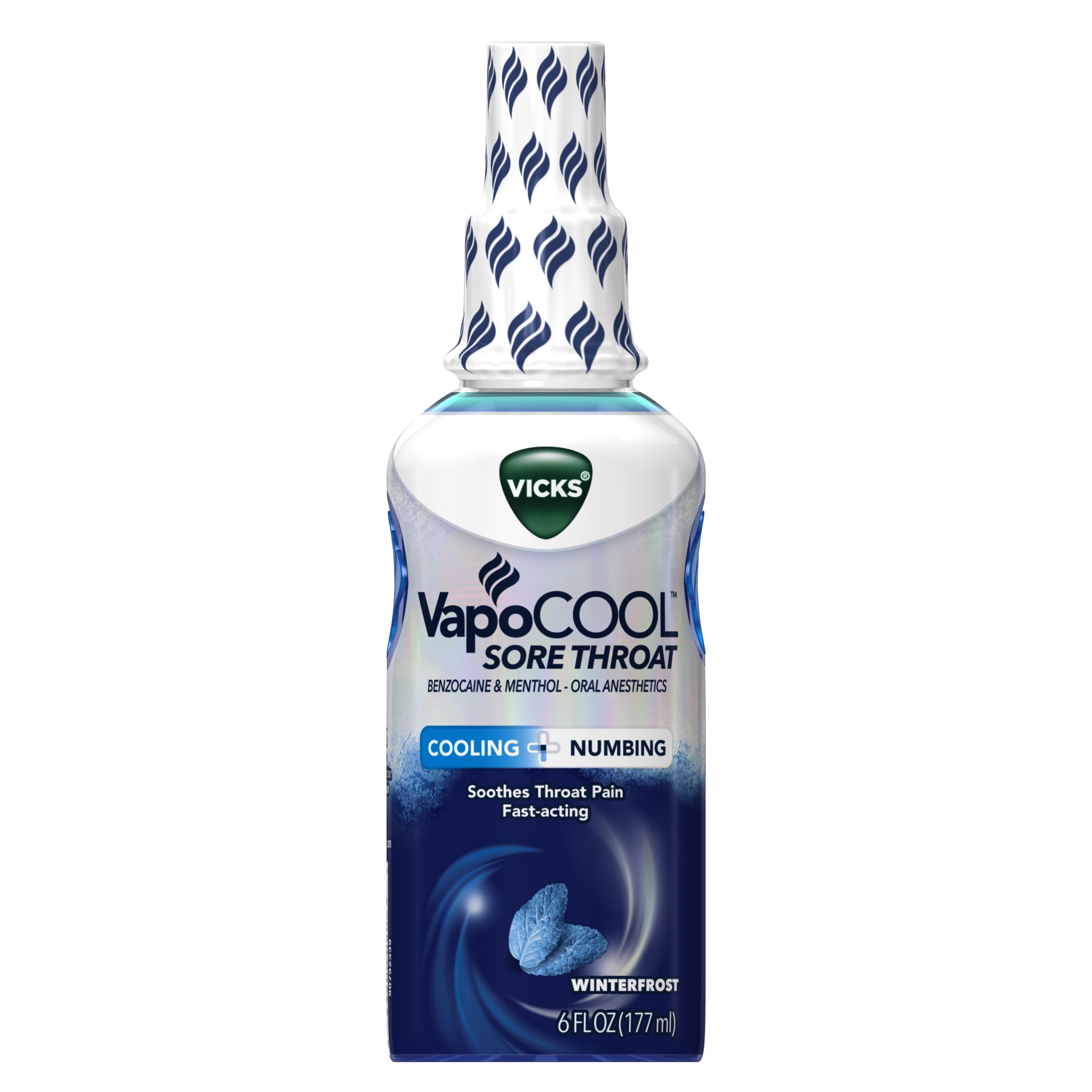 Vicks VapoCool Sore Throat Numbing and Cooling Spray, Winterfrost 6Oz