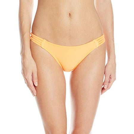 Vix Women's Sofia by Vix Solid Orange Rio Detail Bottom Shiny Orange Swimsuit Bottoms XS