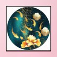 thumbnail image 3 of Cuadros Decorativos Bordado parcial Lotus Fish Cross Stitch Kits 11CT estampado DIY lienzo manualidades Likrtyny embutido en tela, 3 of 9