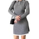 thumbnail image 1 of Conjunto de 2 Piezas Vintage con Cuello Tipo , Larga, Falda Corta y Cintura Alta para Mujer Gris L, 1 of 8