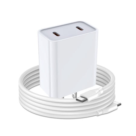 Samsung Charger Fast Charging Cord Android Charger for Samsung Galaxy A17 A16 A15 5G A35 A55 S24 Ultra A25 S23 FE S22 Google Pixel 8, 20W 2 Port USB C Phone Wall Plug Block, 6FT 40W Type C to C Cable