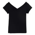 thumbnail image 5 of Women's Fashion V Neck Sweater Sexy Bm Top T Shirt Soft Comfortable Casual Tee Stylish Solid Color Blouse Fit, 5 of 5