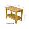 thumbnail image 4 of Grade-A Teak Wood Berlin Shower Seat 24" Outdoor Patio Stool Bench, 4 of 4