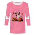 thumbnail image 5 of mgoYE Women Halloween Shirts Fall Spooky Season Doodle Graphic Short Sleeve Autumn Tops Blouse Woman Tshirts Size S, 5 of 5