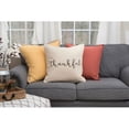 thumbnail image 5 of Rizzy Home Word Theme "Thankful" Cotton Down Filled Decorative Throw Pillow, 20"X20", Natural, 5 of 5