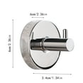 thumbnail image 2 of 2Pcs Strong Suction Cup Hooks Wall Mounted Stainless Steel Waterproof Reusable Hanger No Drilling Removable for Bathroom Kitchen Towel Home Organizer, 2 of 2