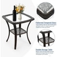 thumbnail image 5 of Poteban Outdoor Swivel Rocker Chairs, 3 Piece Patio Rocking Chairs with Padded Cushions Patio Bistro Furniture Set with Side Table for Porch Balcony Backyard, 5 of 11