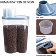 XUBIYM 2Pcs 2Lb/2.5L Pet Food Storage Container with Measuring Cup,Can ...