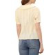 thumbnail image 3 of INSPIRAR CHIC Blusa de botones de manga corta con puntos suizos y cuello Peter Pan para mujer L color albaricoque, 3 of 5