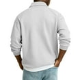 thumbnail image 6 of LTTVQM Men's Polo Shirts Waffle Textured Heavyweight Knitted 2026 Winter Shirts Casual Oversized Long Sleeve Golf T-Shirt Light Gray 3XL, 6 of 7