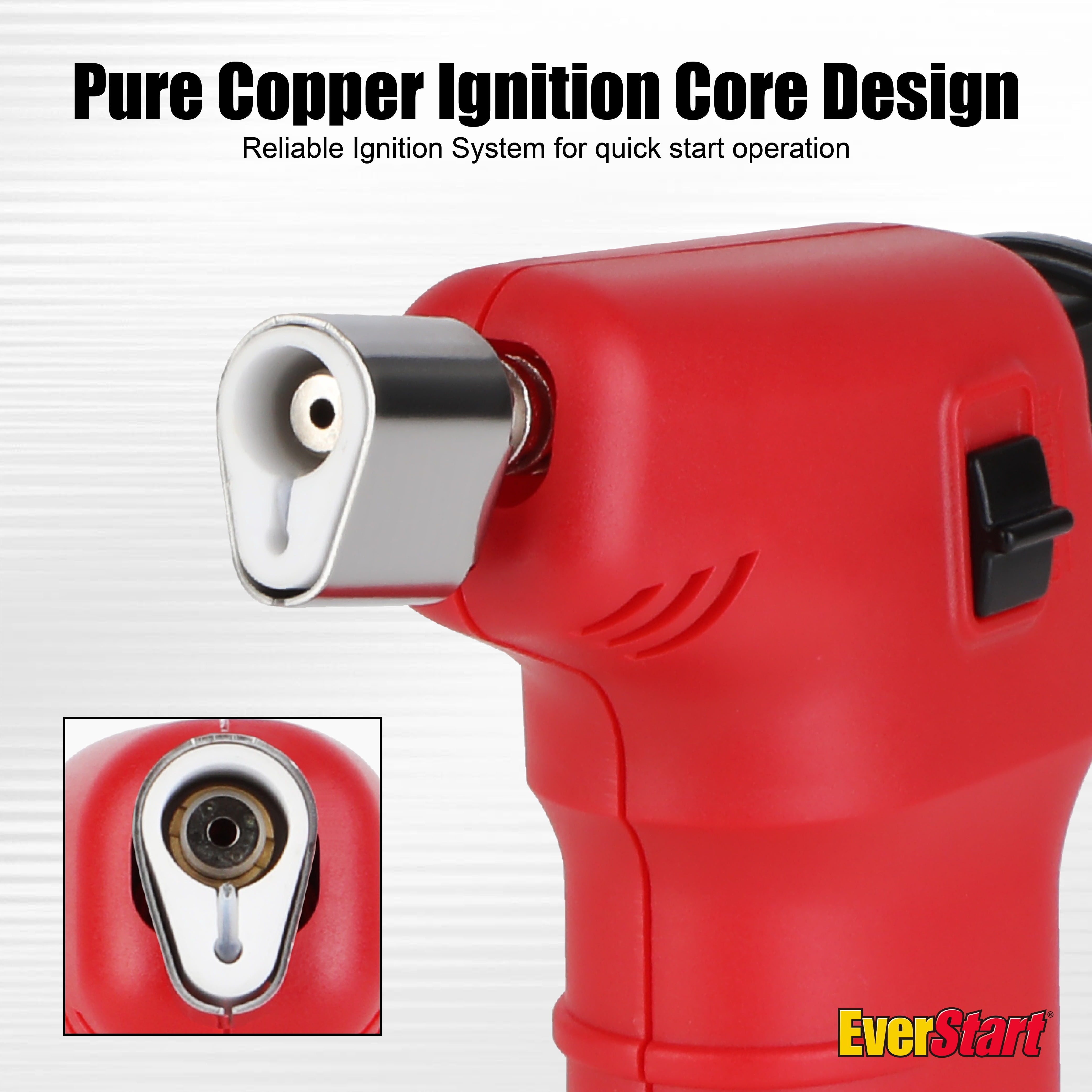 Everstart Butane Torch – Adjustable Flame Refillable Butane Torch Lighter for Soldering, Heat Shrink, Automotive, and Home Repair