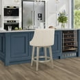 thumbnail image 2 of Hillsdale Furniture Stonebrooke Wood and Upholstered Counter Height Swivel Stool, Champagne, 2 of 14