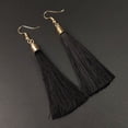 thumbnail image 1 of Nvzi Pendientes para hombre y adecuados, pendientes con borlas, pendientes largos de estilo étnico, pendientes de temperamento (negro), 1 of 4