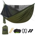 thumbnail image 1 of Camping Haock with Mosquito Net and Sunshade Backing Haock with Ridge Rope Tree Straps Lightweight Portable Haocks for Outside Hiking and Travel, 1 of 9