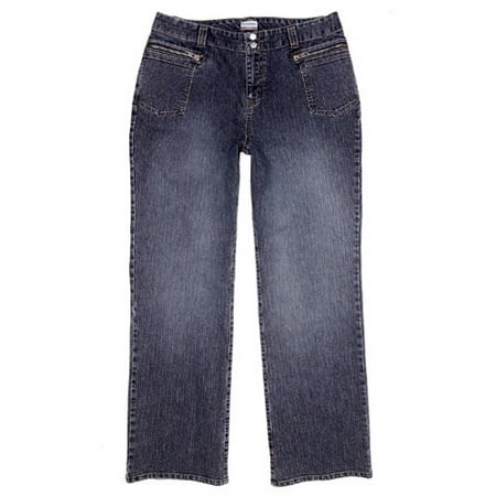 Juniors' Plus Double Zip Stretch Jeans