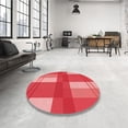 thumbnail image 4 of Ahgly Company Machine Washable Indoor Square Transitional Red Area Rugs, 5' Square, 4 of 7