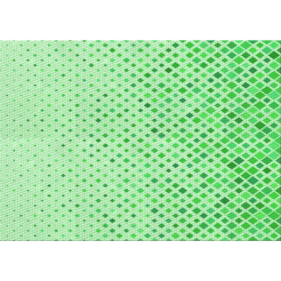 Ahgly Company Indoor Rectangle Patterned Stoplight Go Green Area Rugs, 3' x 5'