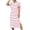*Hot Pink, variant on VBVC Women's Short Sleeve Striped Midi Dress , Ladies' Stretchy Crewneck Side Slit Long T-Shirt Dress , Relaxed Fit Summer Basic Tunic Dress For Women, S-3XL