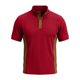 thumbnail image 3 of Ceisia Men's Loose Fit Ribbed Polo Shirt Short Sleeve Stand Collar Color Block Casual Daily Summer Tops Red L Gifts, 3 of 4