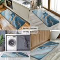 thumbnail image 6 of Blue Marble Gold Wave Pattern Kitchen Rug Mat,Kitchen Runner Rugs Non Skid Washable,Decorative Kitchen Floor Mats for Kitchen,Sink,Laundry,17"x47.2", 6 of 7