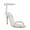 Silver, variant on XYD Women Graceful Crystal Open Round Toe Sandals Thin Ankle Strap Stiletto High Heels Evening Date Formal Shoes Size 9 Silver