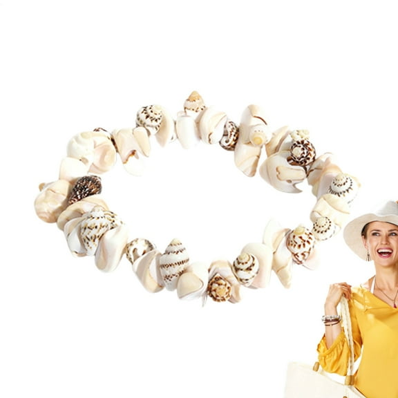 SHZONS Shell Bracelets For Women Shell Summer Jewelry Elastic Jewelry Bohemian Fashion Accessory For Lady Summer Outfit Dress robust