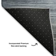 thumbnail image 5 of Addison Rugs Mayfield Premium Machine Washable Transitional Stripes Denim Runner Rug, 2'3" X 7'6" Machine Washable Transitional Stripes Denim Oversized Sherpa Throw Blanket, 5 of 6