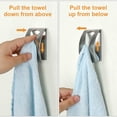 thumbnail image 3 of Paquete de 4 soportes para toallas de cocina autoadhesivos, ganchos para toallas montados en la pared, soporte para toallas para platos para baño, cocina, sin perforación, 3 of 4