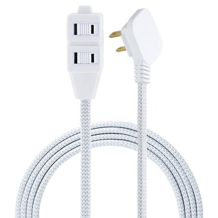 Cordinate Designer Extension Cord, 3-Outlet, Gray, 8 ft. (Best Made Extension Cord)