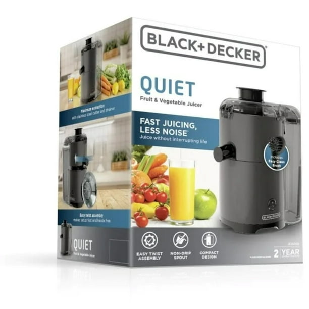 Black+Decker 400W Compact Self-Cleaning Juice Extractor, Quiet