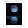thumbnail image 2 of Art.com A Blue Moon Rising over a Calm Alien Ocean with a Starry Sky as a Backdrop Art Print, White Frame Wall Art, 32" x 40", 2 of 5