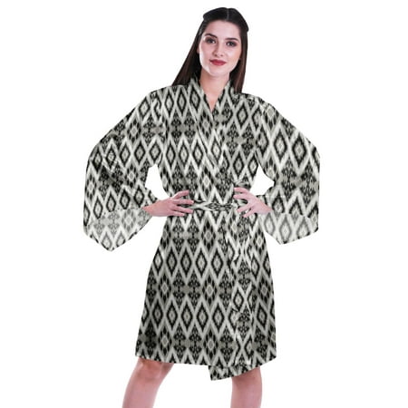 

Moomaya Printed Womens Kimono Sleeve Robes Satin Silk Getting Ready Bridal Robe Coverup