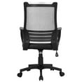 Smile Mart Adjustable Midback Ergonomic Mesh Office Chair with Lumbar Support, Black Seat