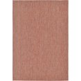 thumbnail image 1 of Unique Loom Solid Collection Casual Transitional Indoor and Outdoor Flatweave Area Rug, 8' x 11' 4", Rust Red/Terracotta, 1 of 5