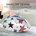 thumbnail image 4 of Yayeee Pillowcase Standard Size Set of 2 Satin Wrinkle Resistant Pillow Case, Green Stars, 4 of 8