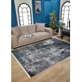 thumbnail image 3 of Semnan Blue Modern Polyester Area Rugs for Living Room Washable Rugs Boho Moroccan Area Rug Soft Geometric Bohemian Carpet Distressed Indoor Rug for Bedroom Dining Room Office Nonslip Rug, 3 of 9