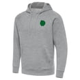thumbnail image 2 of Men's Antigua Heather Gray Boston Celtics St. Patrick's Day Victory Raglan Pullover Hoodie, 2 of 4