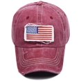thumbnail image 3 of Women Ponytail Baseball Cap USA Flag Cotton Sports Hat, 3 of 5