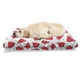 thumbnail image 1 of Melon Pet Bed, Pieces of Realistic Drawn Watermelon Fruit, Chew Resistant Pad for Dogs and Cats Cushion with Removable Cover, 24" x 39", Dark Coral Charcoal Grey, by Ambesonne, 1 of 4