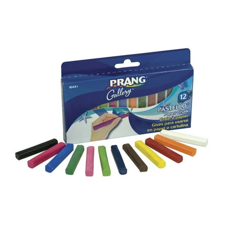 Prang Pastello Colored Paper Chalk, Assorted Colors, Set of 12