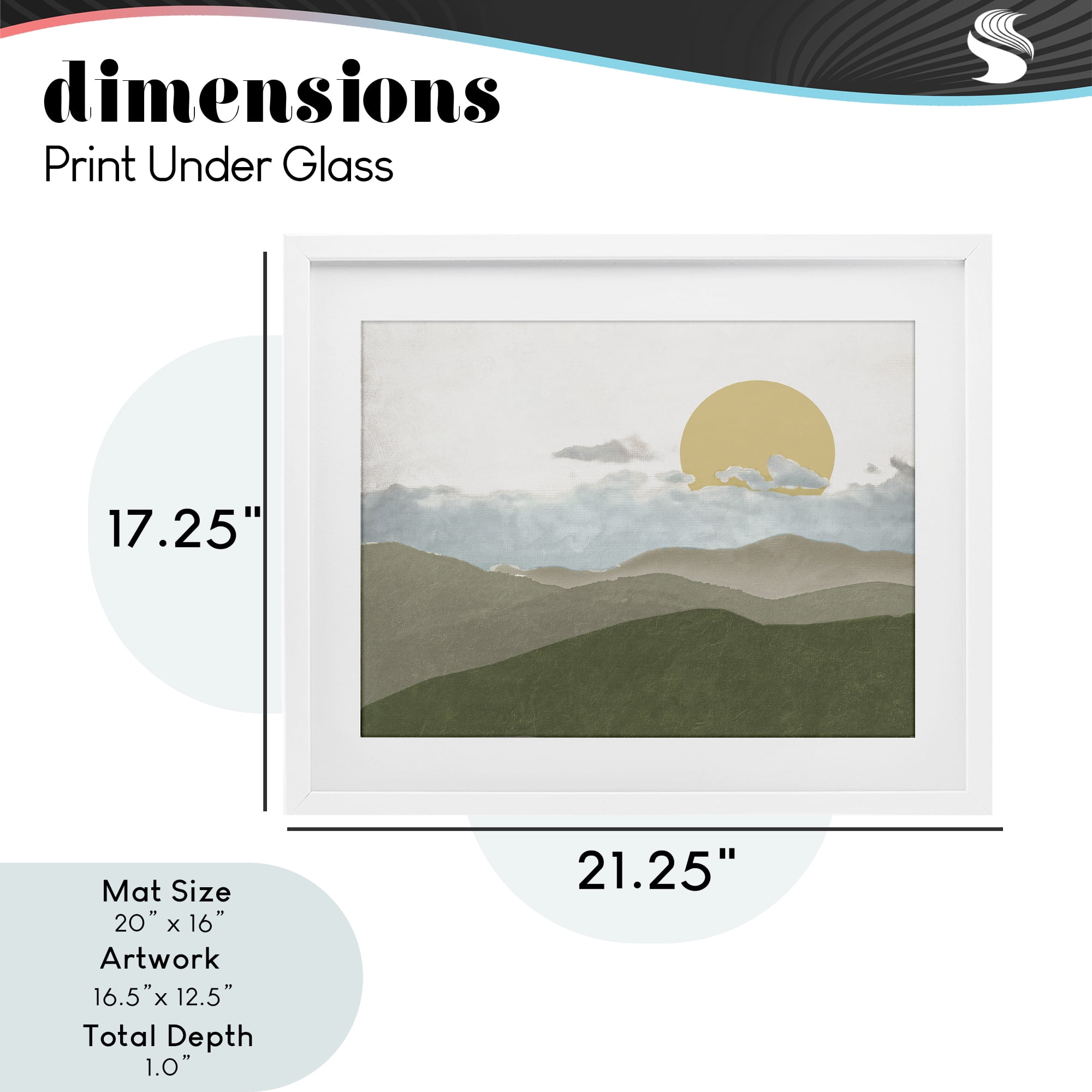 Stupell Industries Earthen Dreams Sunrise White Framed Print Under Glass, design by Elizabeth Medley