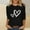 Black 4, variant on BLTIBY Womens Valentines Day Shirts Love Heart Print 3/4 Sleeve Crew Neck T-shirt Holiday Loose Casual Pullover Tops White 4 4XL