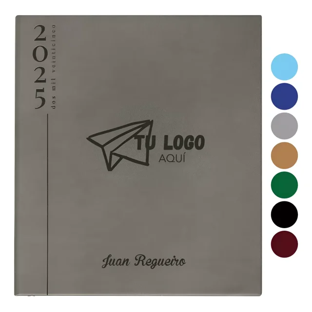 Agenda 2025 Semanal Personalizada Logo Nombre Grabado Láser
